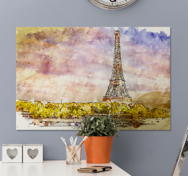 Tableau villes et pays scène de la tour eiffel - TenStickers