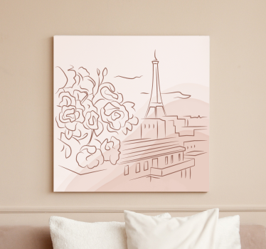 Tableau villes et pays scène florale parisienne - TenStickers