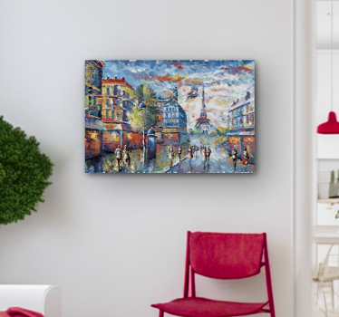 Tableau villes et pays scène urbaine parisienne - TenStickers