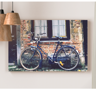 Tableau villes et pays vélo près de la brique - TenStickers