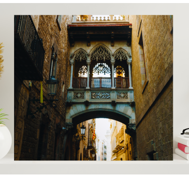 Tableau villes et pays vue sur l'arc gothique - TenStickers