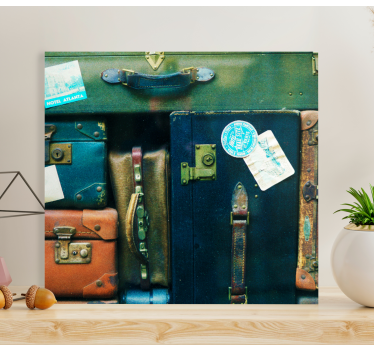 Tableau vintage collection de valises de voyage - TenStickers