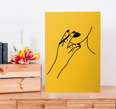 Tableau vintage geste de main élégant - TenStickers
