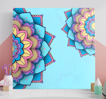 Tableau mandala Deux motifs de mandala colorés - TenStickers
