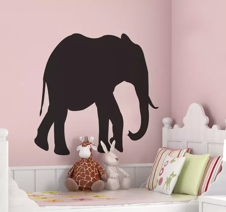 Sticker ardoise elephant craie - TenStickers