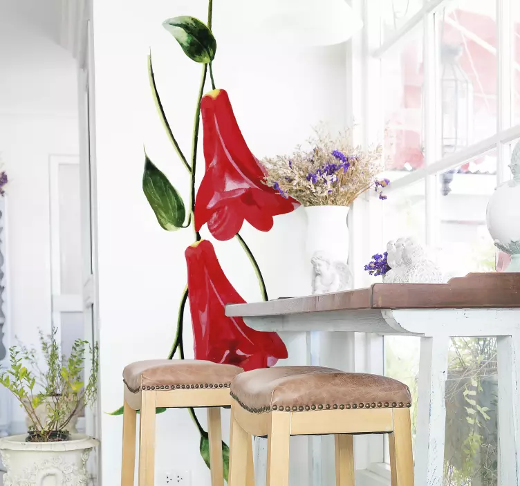 Sticker Fleur Copihue Chilienne - TenStickers