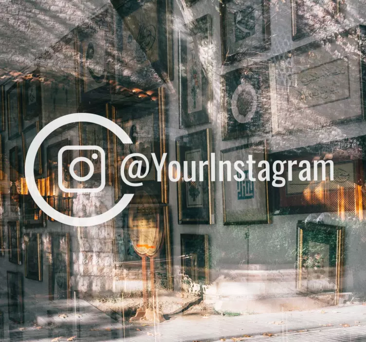 Autocollant vitrine personnalisé réseau social - TenStickers