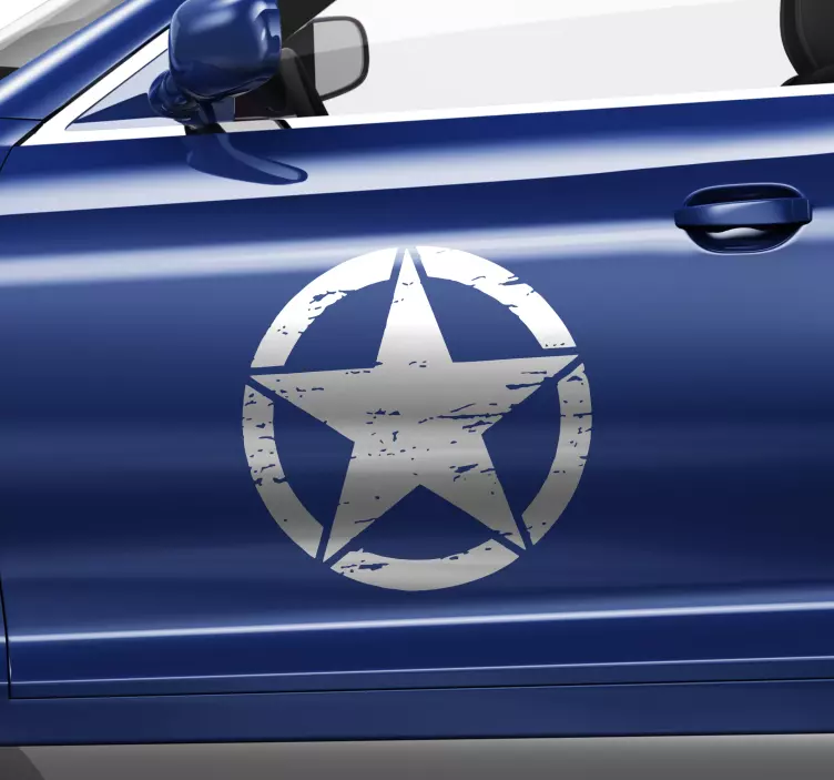 Sticker voiture dessin étoile militaire - TenStickers