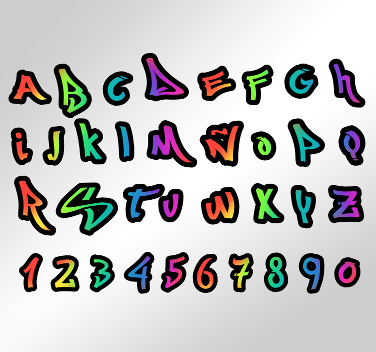 Sticker mural enfant graffiti prénom personnalisable - TenStickers