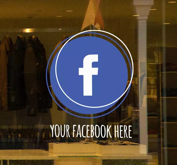 Sticker vitrine emblème des réseaux sociaux - TenStickers