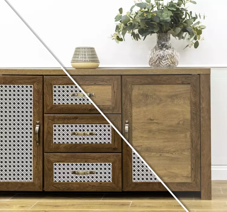 Adhésif meuble motif de feuille contemporain - TenStickers