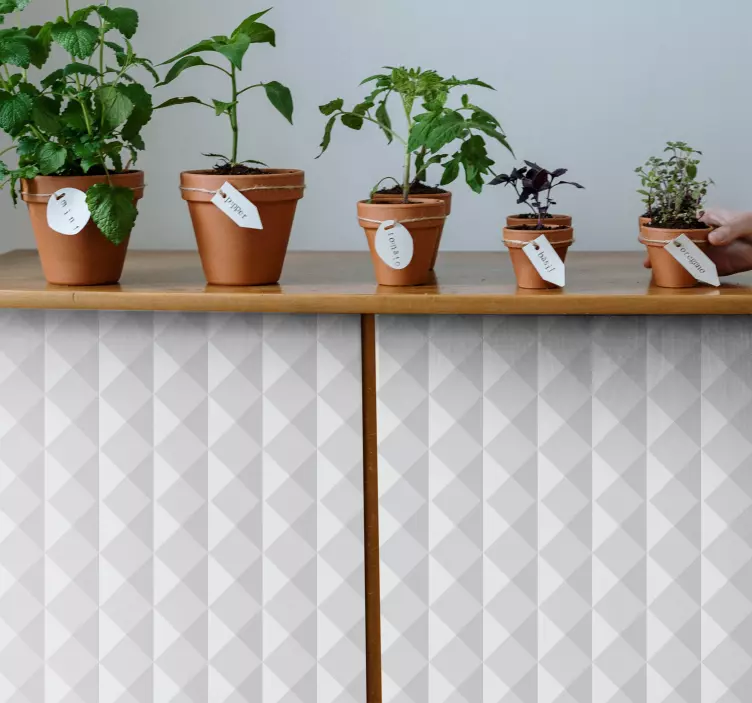 Adhésif meuble effet 3D gris - TenStickers