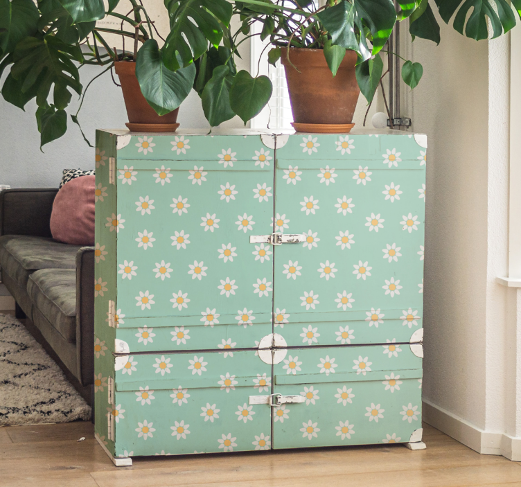 Sticker Meuble Dessins Marguerites - TenStickers