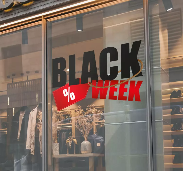 Sticker Black Friday Black Week étiquette - TenStickers