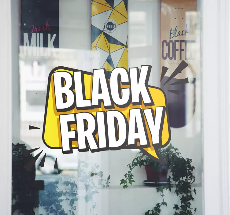 Sticker Black Friday bulle de texte - TenStickers