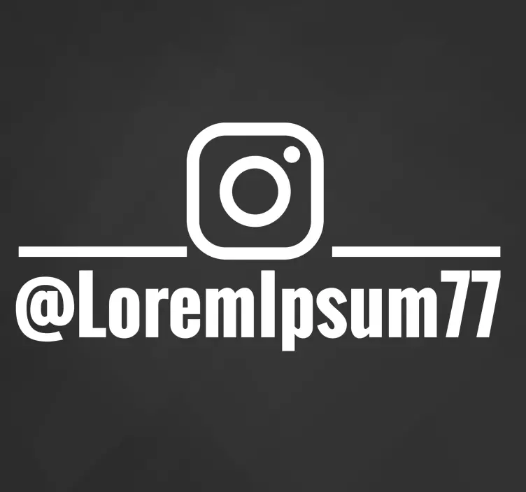 Autocollant vitrine simple instragram personnalisé - TenStickers