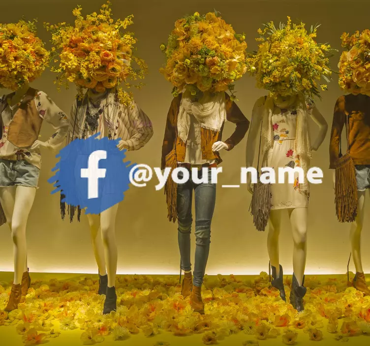 Sticker vitrine personnalisé Facebook logo - TenStickers