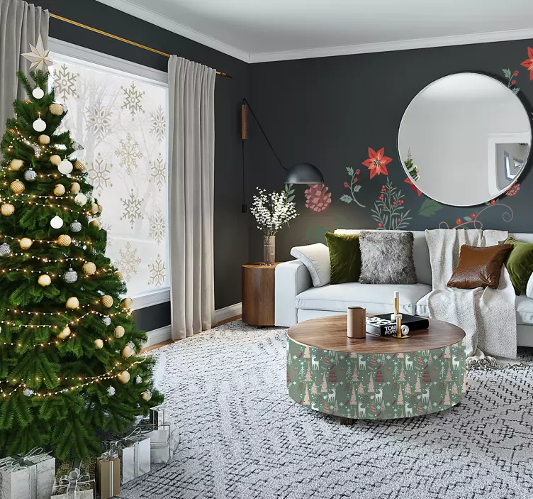 Autocollant set flore de Noël - TenStickers