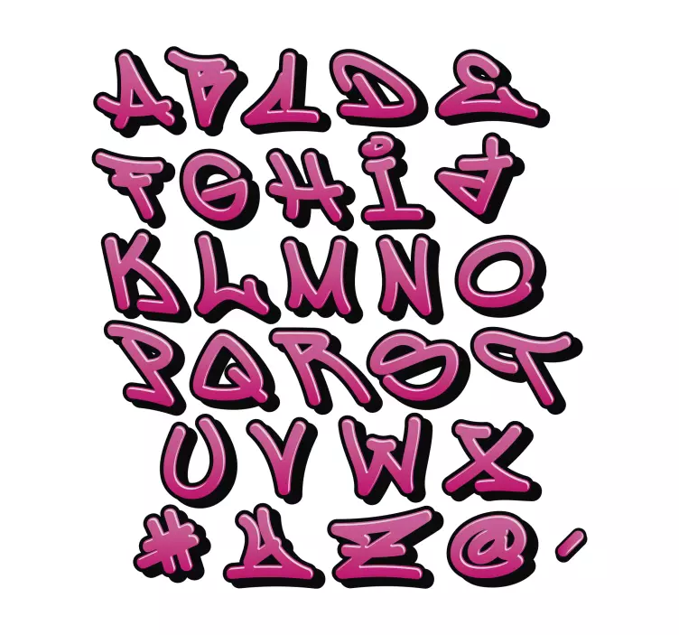 Sticker chambre enfant personnalisé graffiti pour les filles - TenStickers