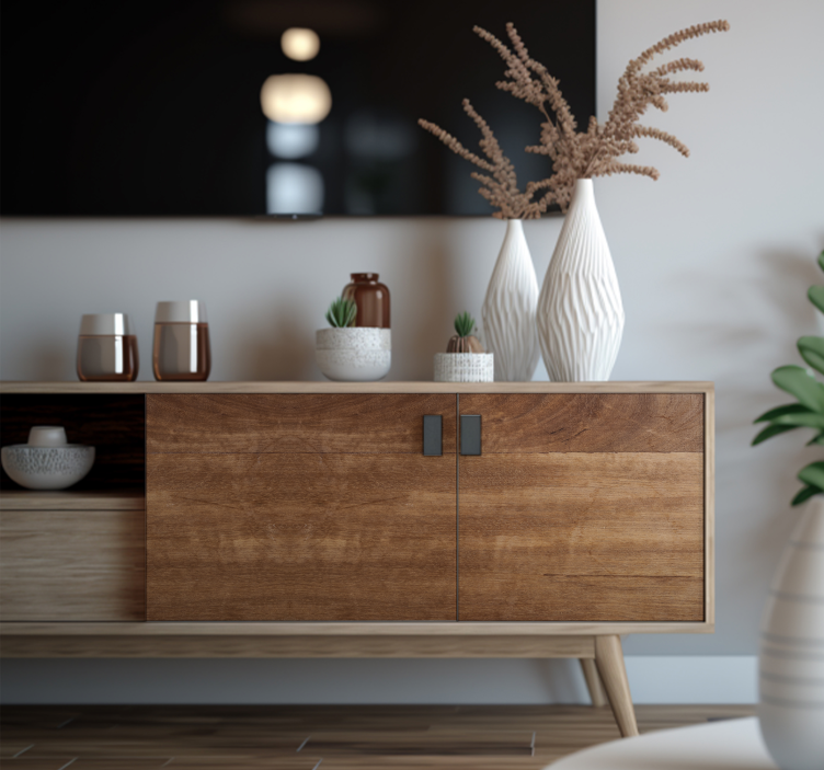 Adhésif meuble effet bois marron - TenStickers