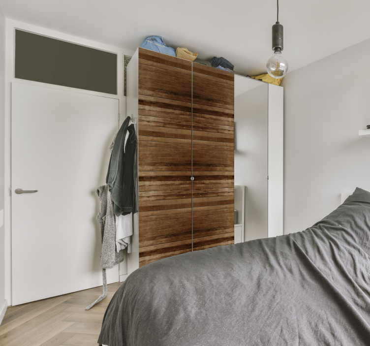 Papier autocollant meuble effet listons de bois - TenStickers