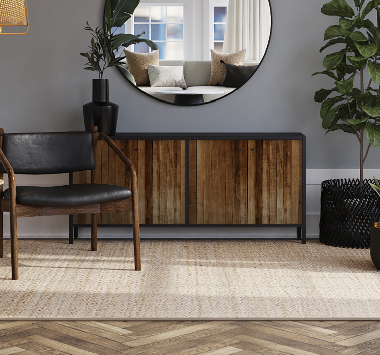 Papier autocollant meuble effet listons de bois - TenStickers