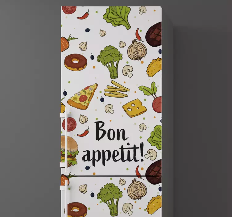 Sticker frigo illustration nourriture - TenStickers