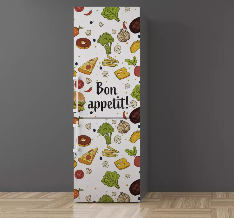 Sticker frigo illustration nourriture - TenStickers