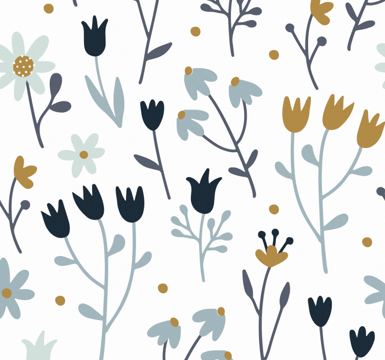 Adhésif meuble fleurs minimalistes - TenStickers