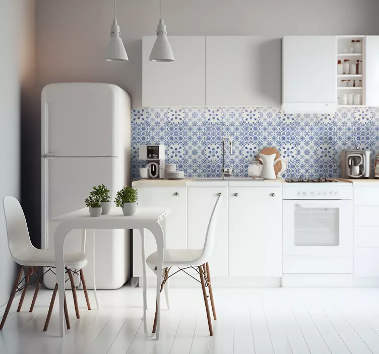 Adhésif carrelage bleus - TenStickers