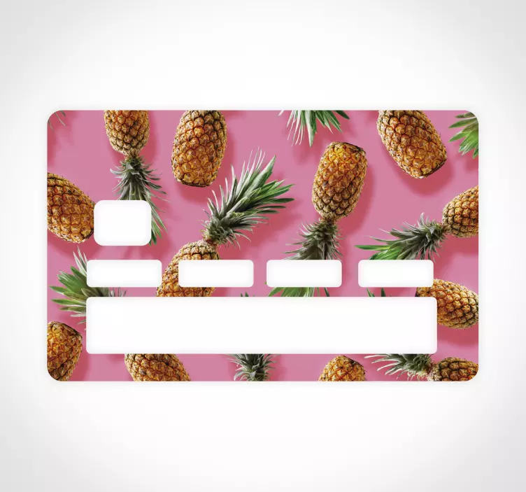 Sticker carte bancaire motif ananas - TenStickers