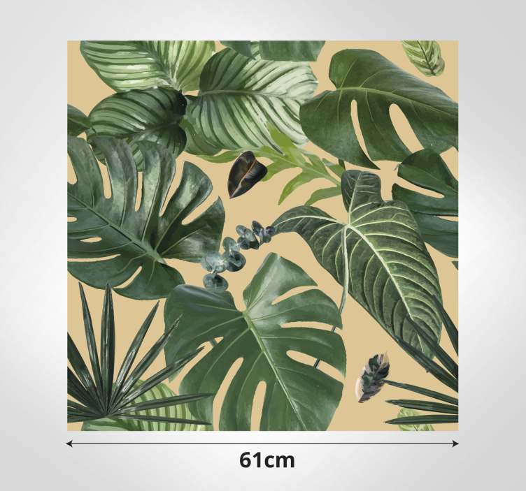 Autocollant cuisine motif de plantes tropicales - TenStickers