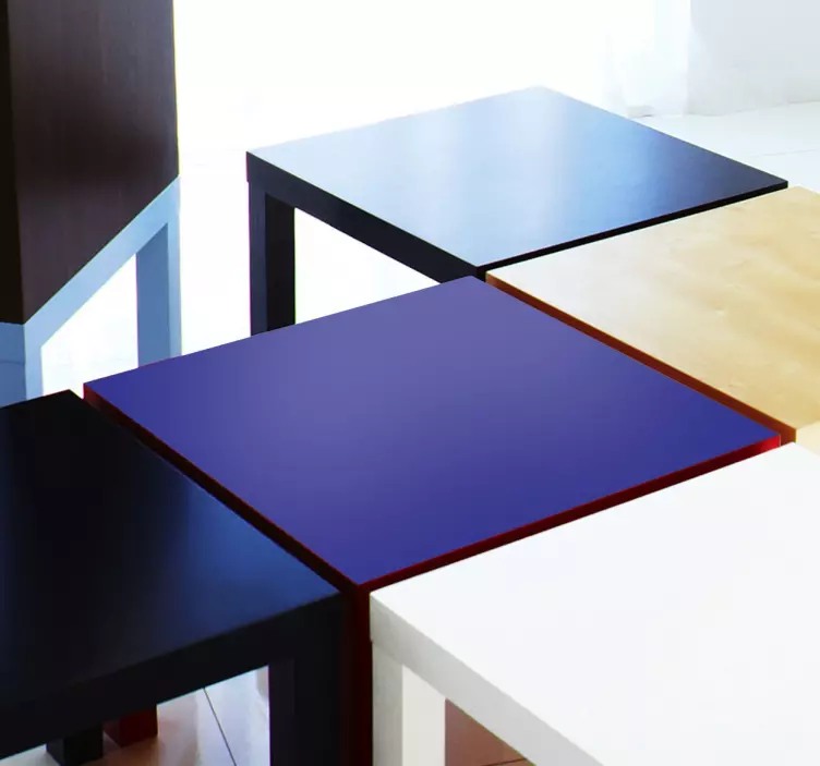 Sticker meuble Ikea table LACK couleur - TenStickers