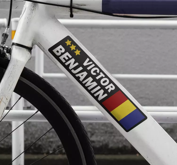 Autocollant vélo drapeau personnalisable - TenStickers