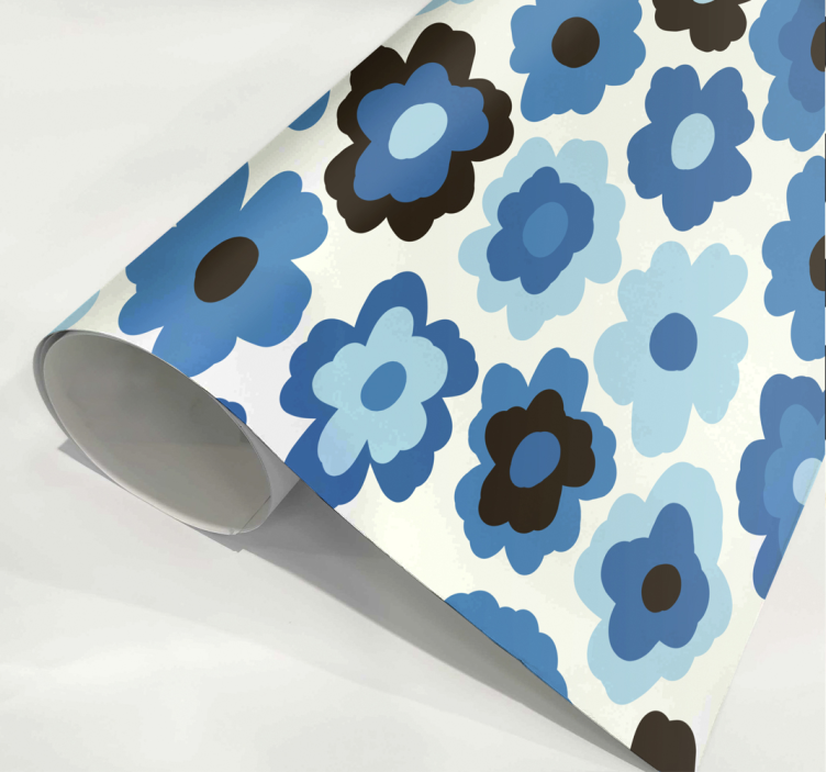 Sticker fleur coquelicot bleu - TenStickers