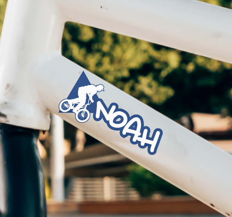 Sticker vélo avec prénom de BMX - TenStickers