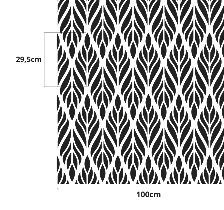 Sticker fenêtre fleurs simple géométrique - TenStickers