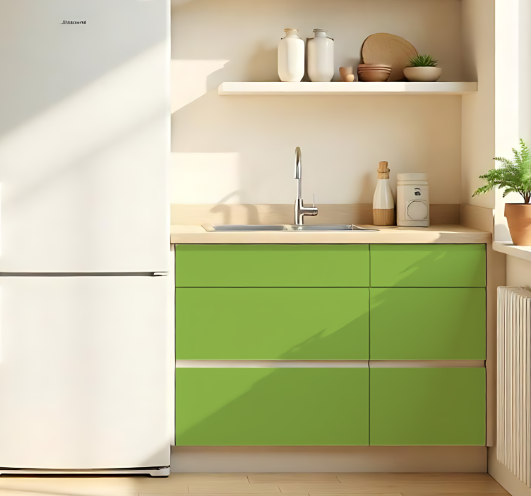 Sticker couleur uni vert mat - TenStickers