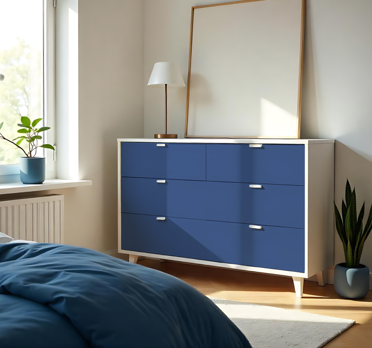 Sticker couleur uni bleu marine mat - TenStickers