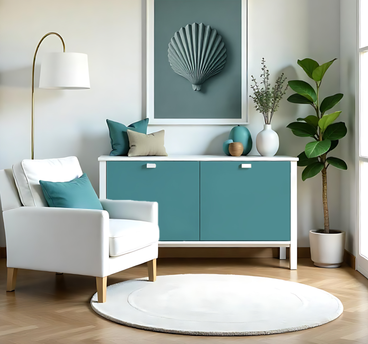 Sticker couleur uni turquoise foncé mat - TenStickers