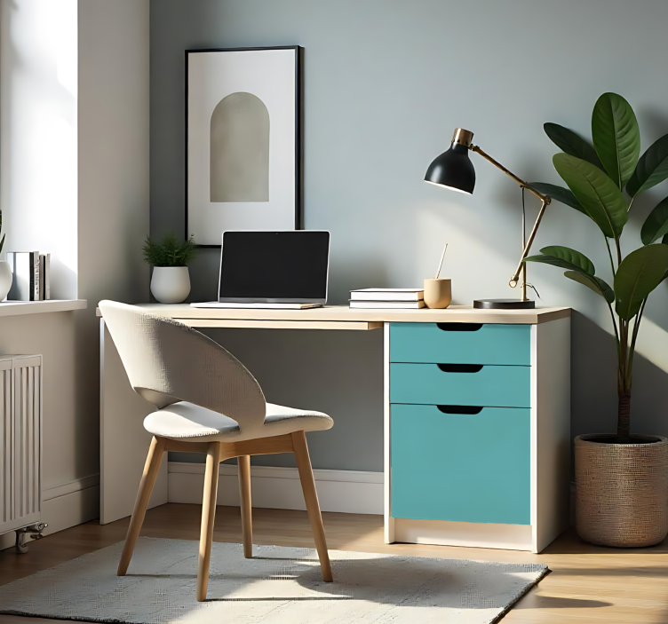 Sticker couleur uni turquoise moyen mat - TenStickers