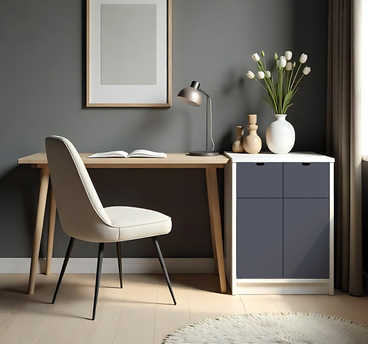 Sticker couleur uni gris foncé mat - TenStickers