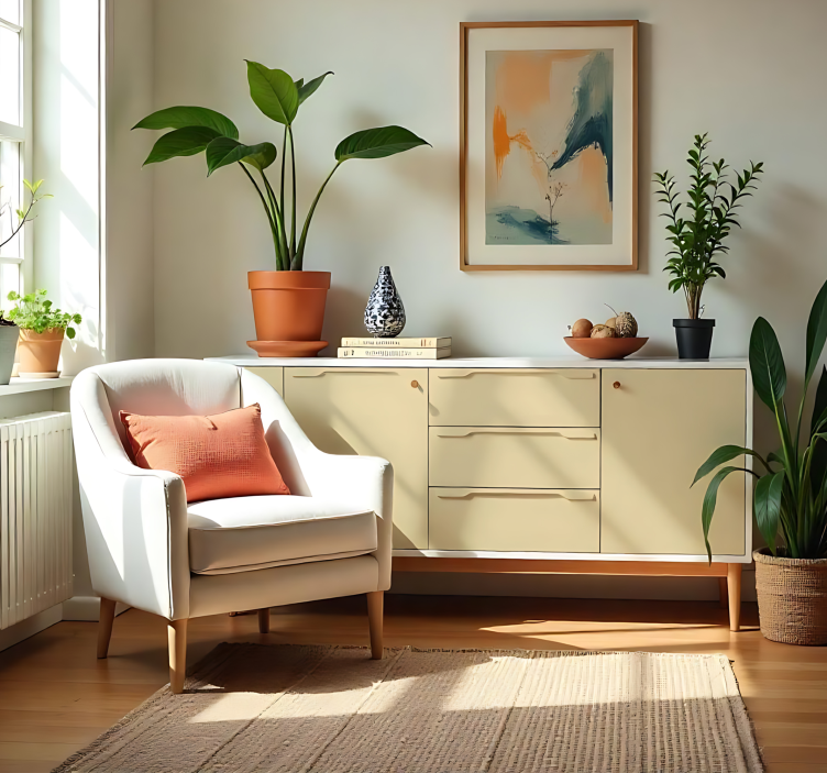 Sticker couleur uni ivoire mat - TenStickers