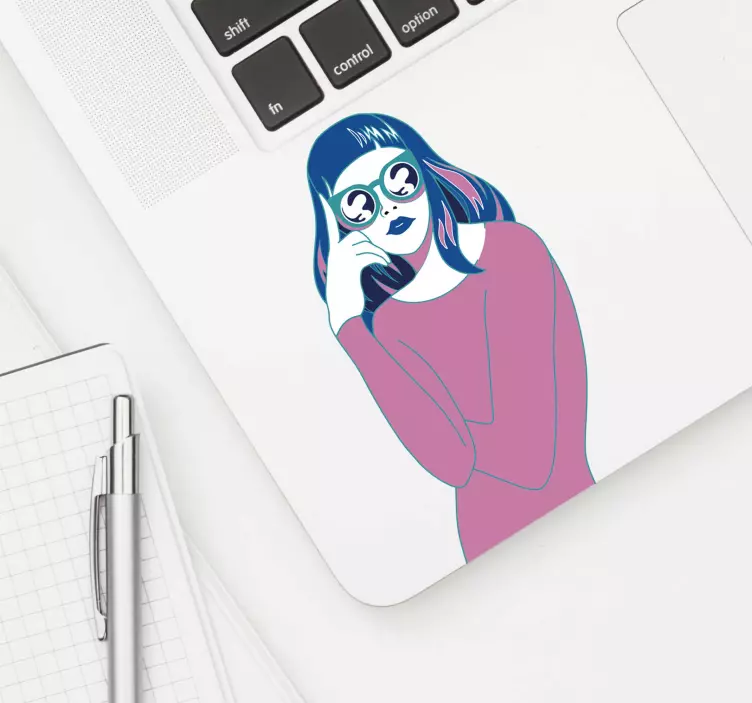 Adhésif mural fille frange - TenStickers