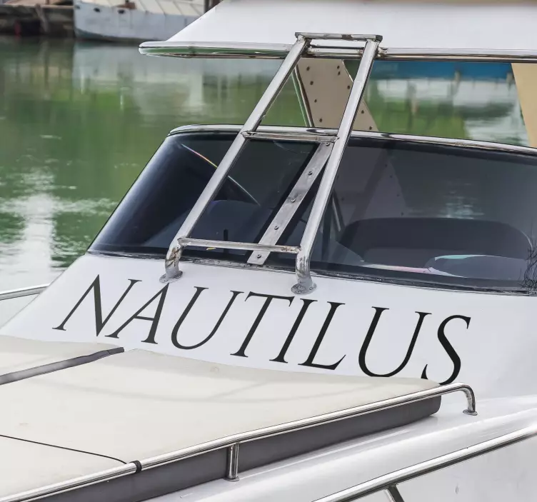 Sticker bateau avec nom typographie latine - TenStickers