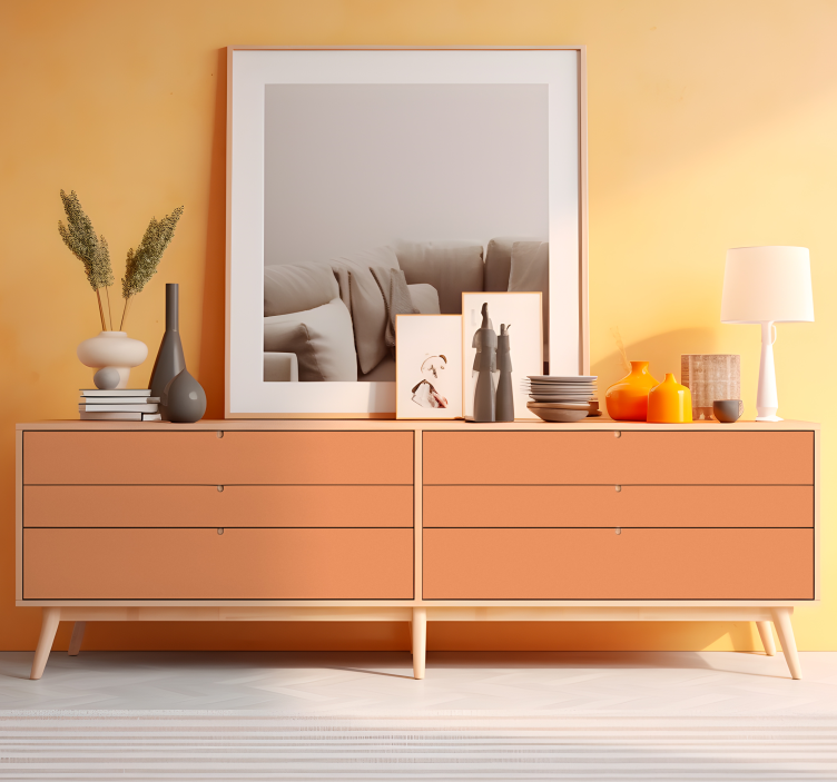 Autocollant couleur unie Apricot Crush - TenStickers