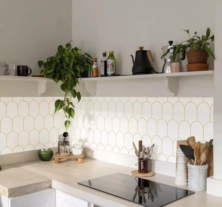 Autocollant crédence style motifs d'arceau - TenStickers