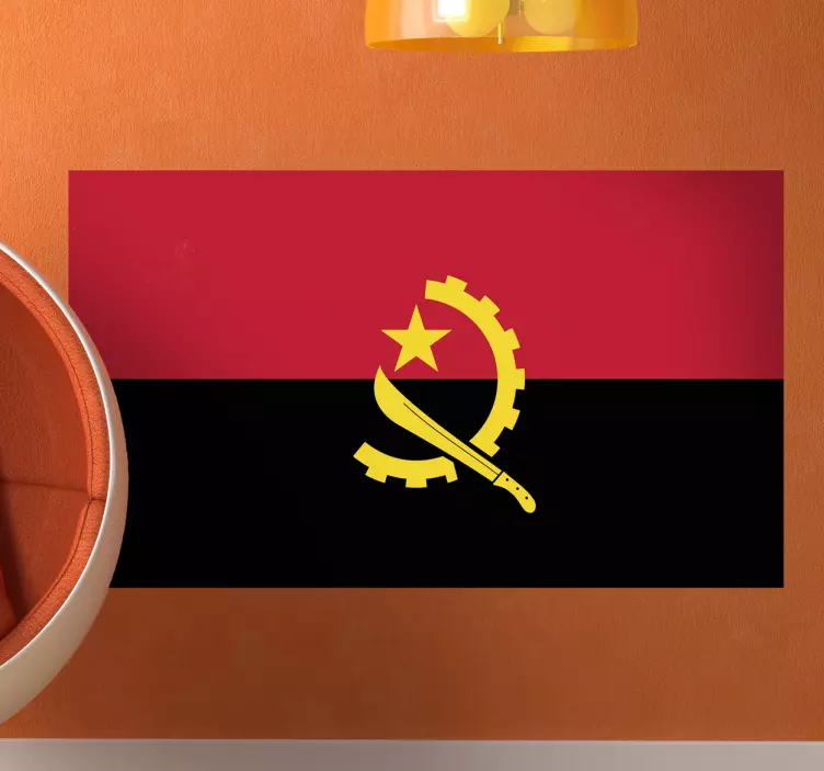 Autocollant drapeau suisse bannière nationale de l'Angola - TenStickers