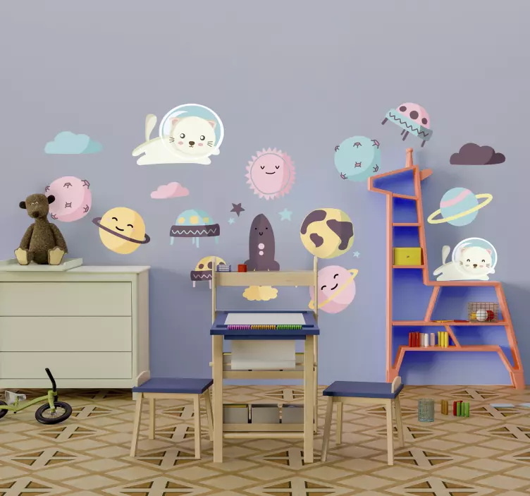 stickers pour enfant astronautes dans l'espace - TenStickers