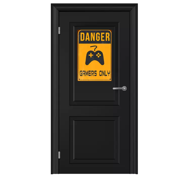 Sticker porte phrase "Gamers only" - TenStickers